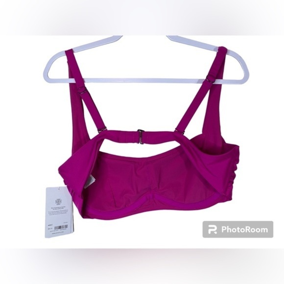 Athleta Square Neck Bra Cup‎ Bikini Top 40B/C Pink - Picture 6 of 6